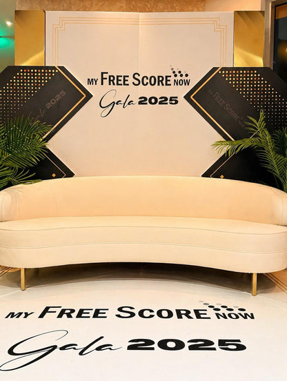 Mini backdrop package custom printed step and repeat background for event photo booth local pickup.